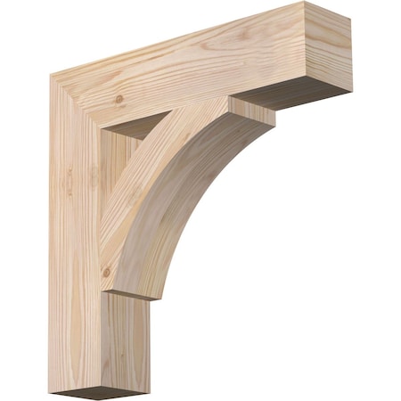 Ekena Millwork Thorton Block Smooth Bracket, Douglas Fir, 3 1/2"W x 16"D x 16"H BKT04X16X16THR05SDF